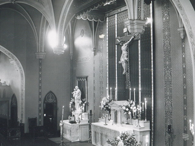 1953 church interior from south balcony - 640x480